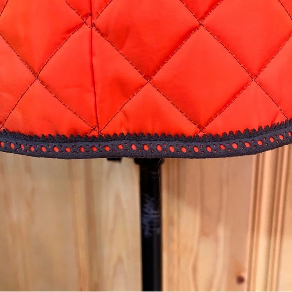 M. Miller Orange Nora Quilted Vest with Fur Sz-S - Picture 10 of 13